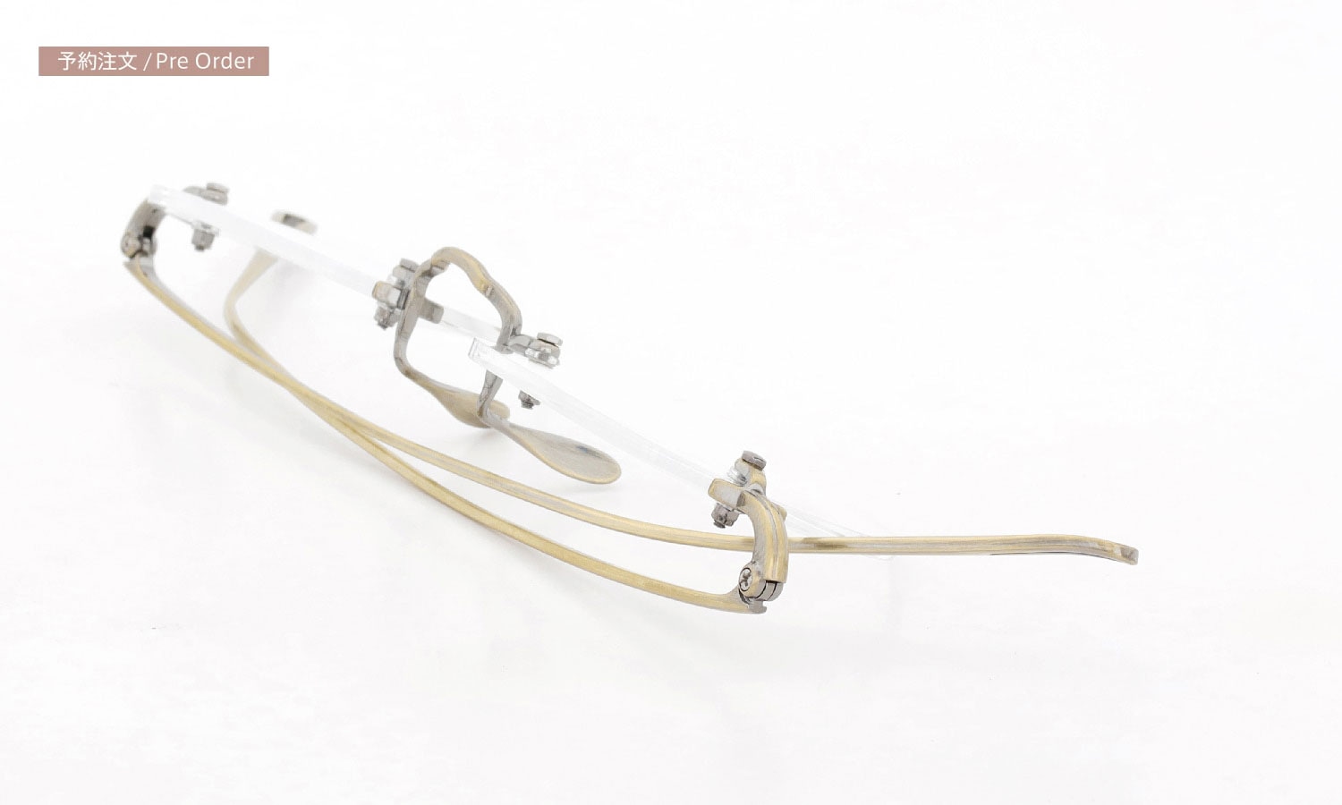 ayame リムレスメガネ通販 3PIECE col.AG