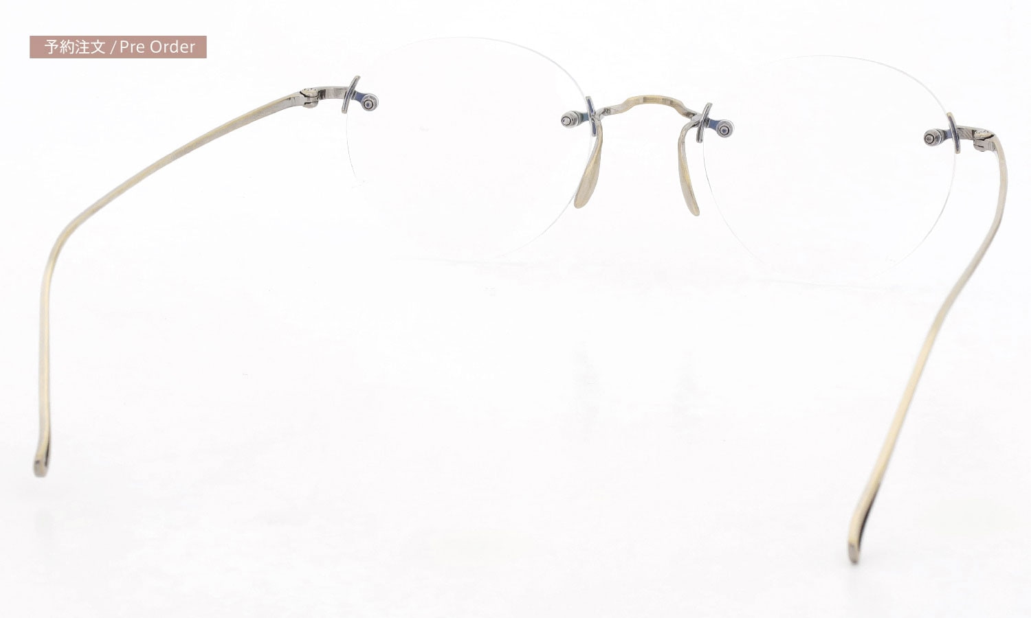 ayame リムレスメガネ通販 3PIECE col.AG