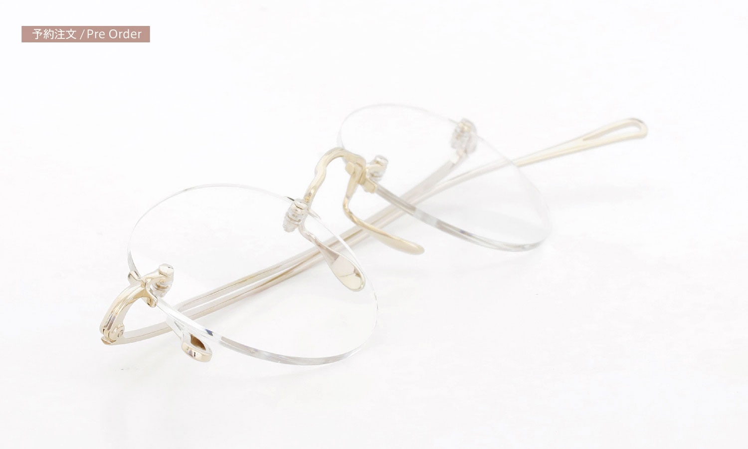 ayame リムレスメガネ通販 3PIECE col.CG