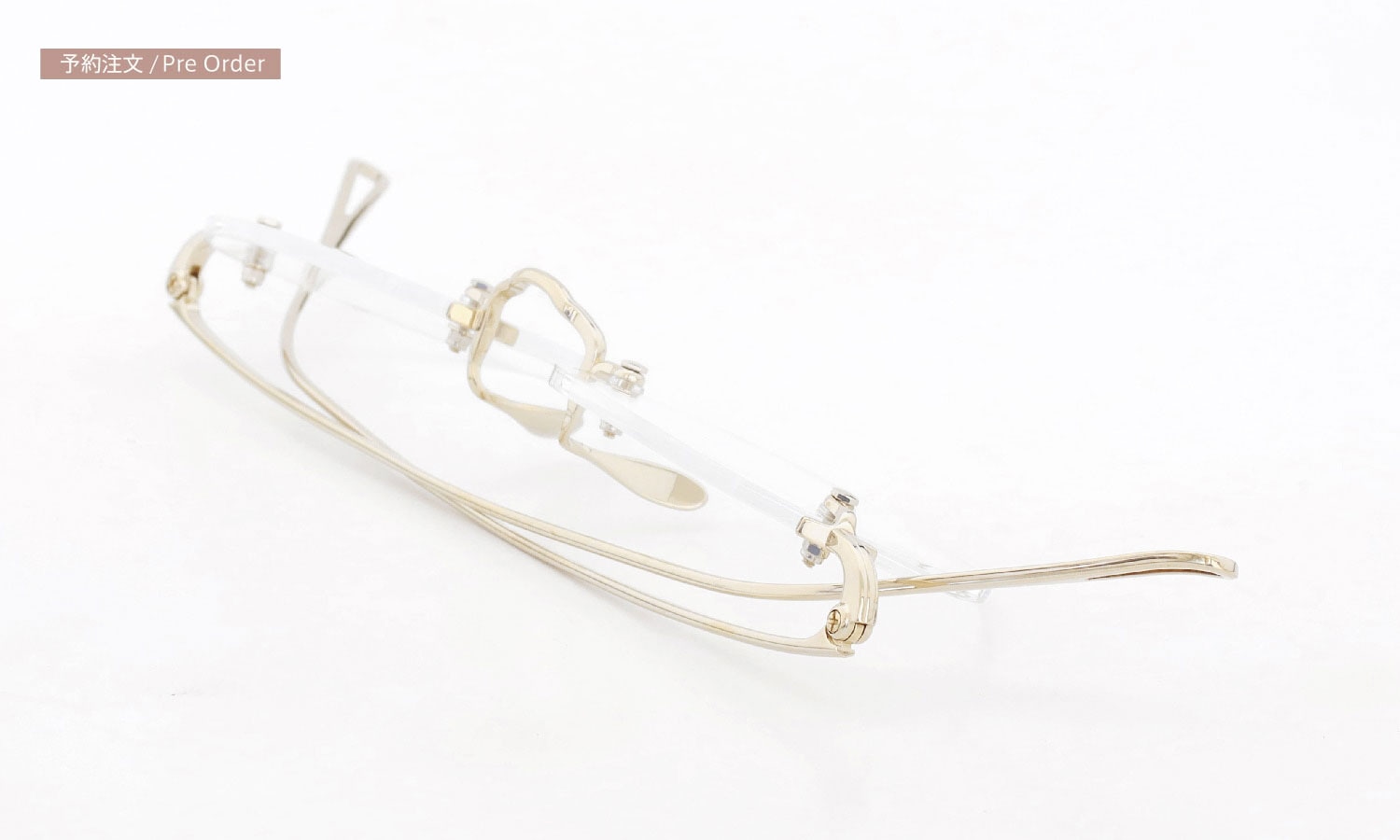 ayame リムレスメガネ通販 3PIECE col.CG