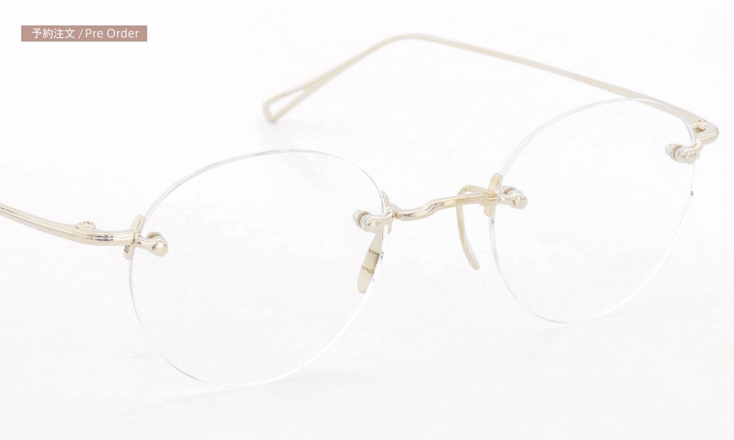 ayame リムレスメガネ通販 3PIECE col.CG