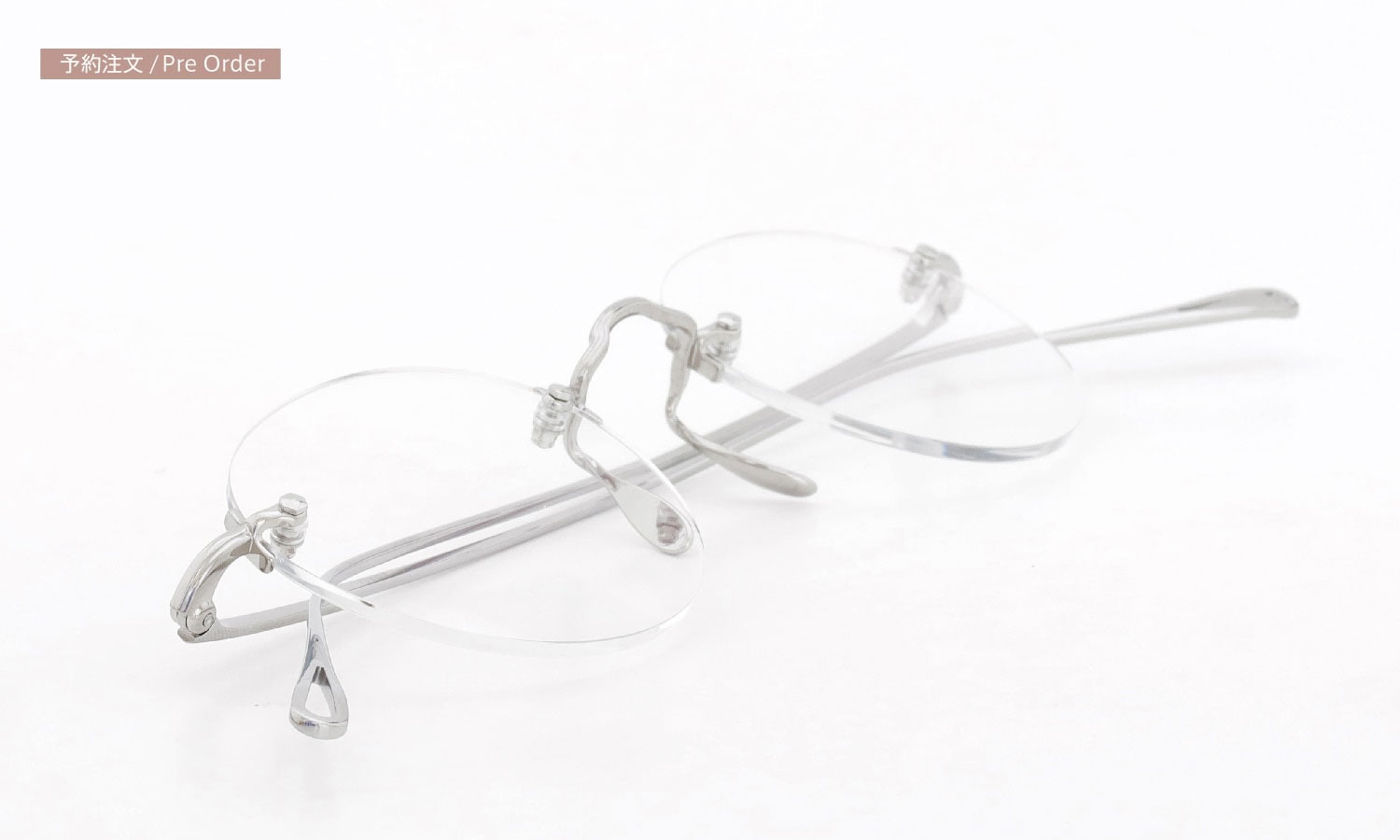 ayame リムレスメガネ通販 3PIECE col.TI