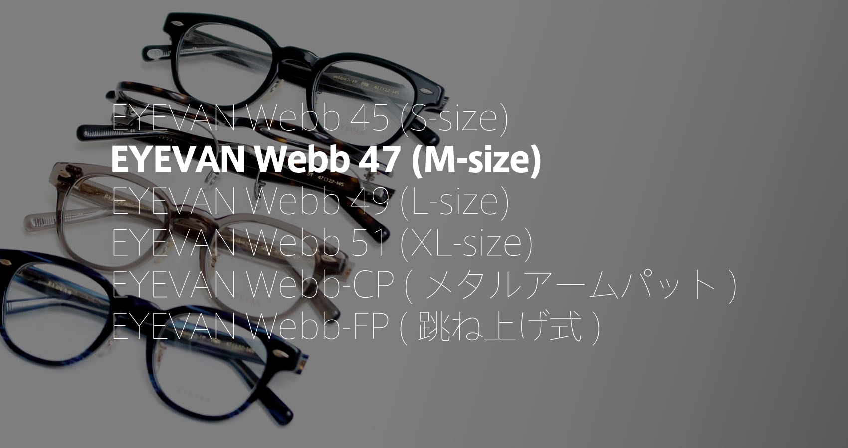 EYEVAN 定番Webb47サイズ