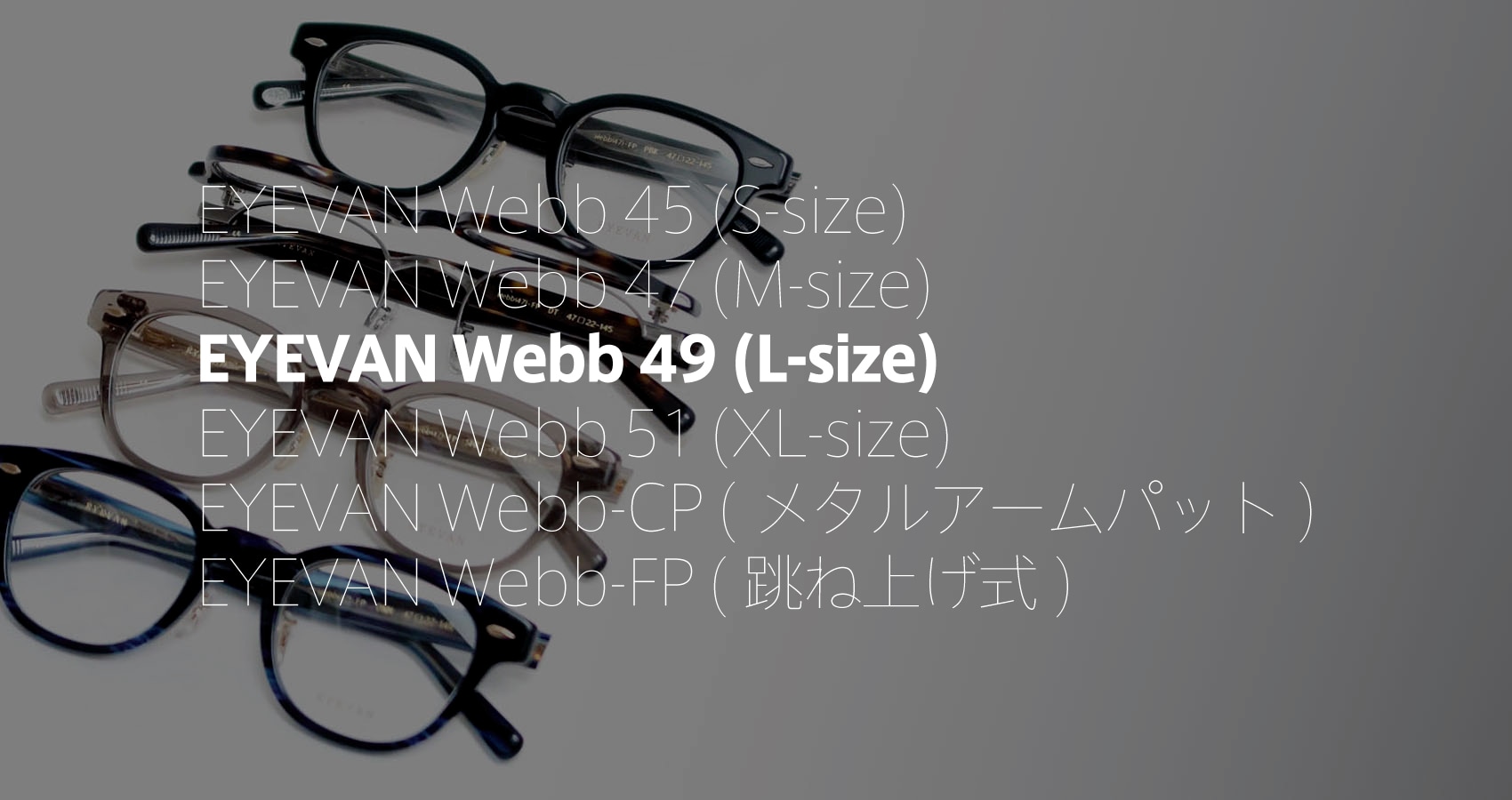 EYEVAN 定番Webb49サイズ