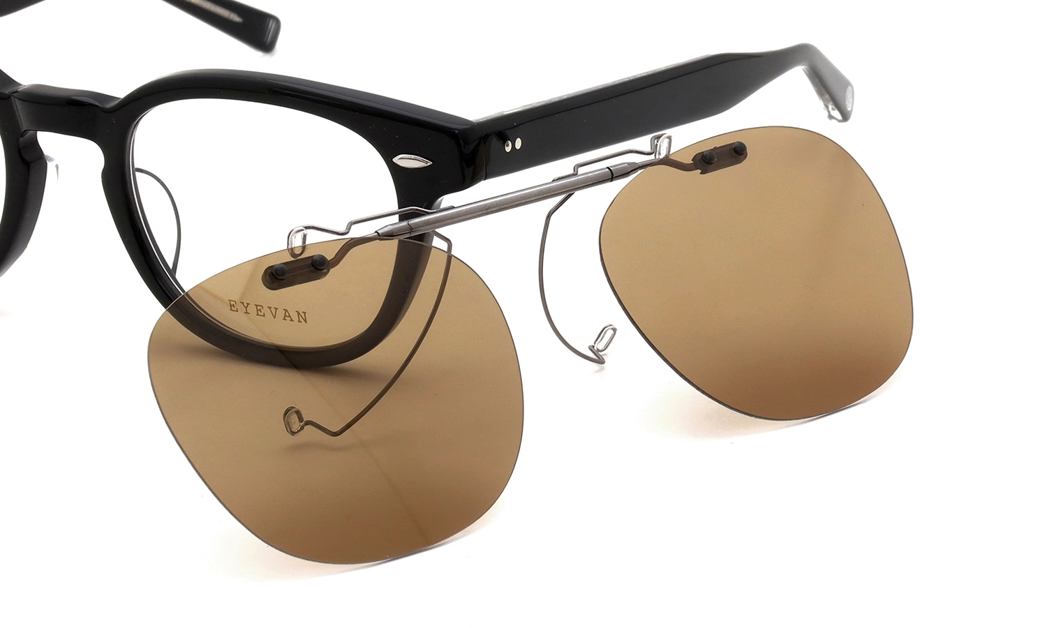 EYEVAN Webb専用クリップオンサグラス 偏光ライトブラウンレンズ