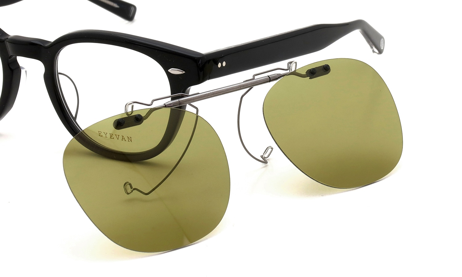 EYEVAN Webb専用クリップオンサグラス 偏光ダーティーイエローレンズ