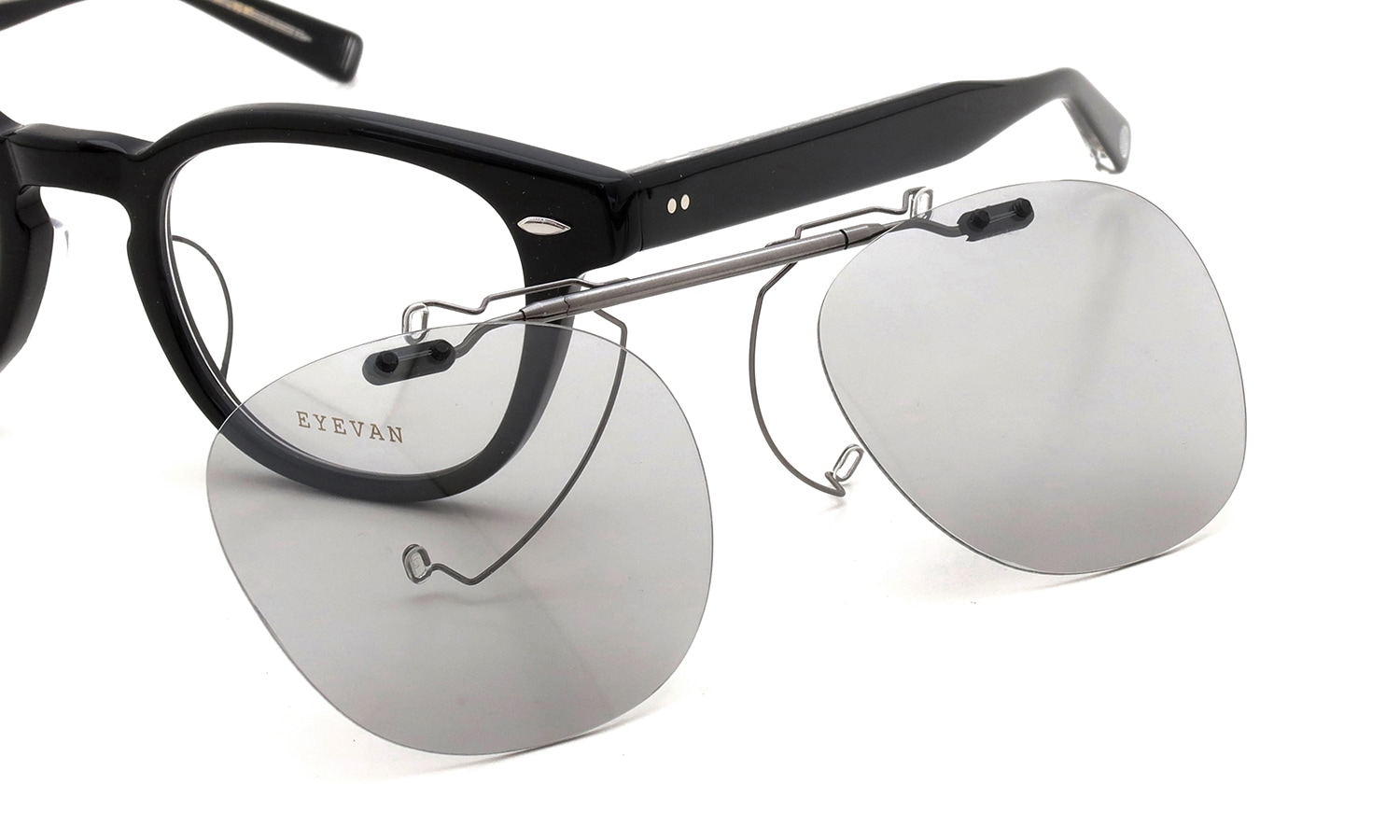 EYEVAN Webb専用クリップオンサグラス 低偏光ライトグレーEXレンズ