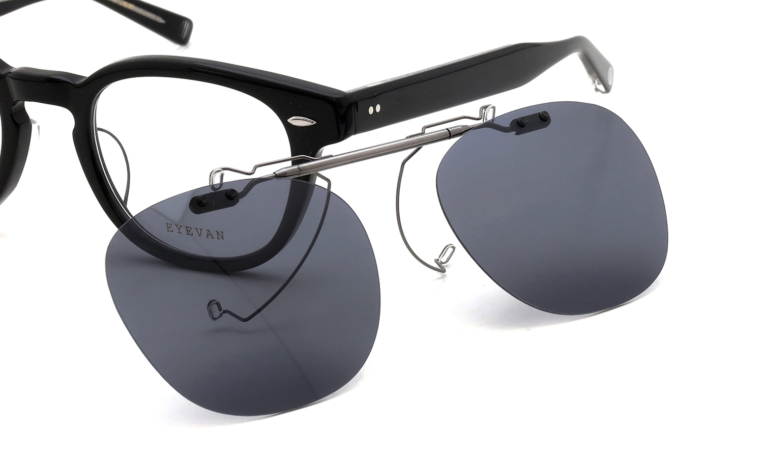 EYEVAN Webb専用クリップオンサグラス 偏光ミドルグレーレンズ