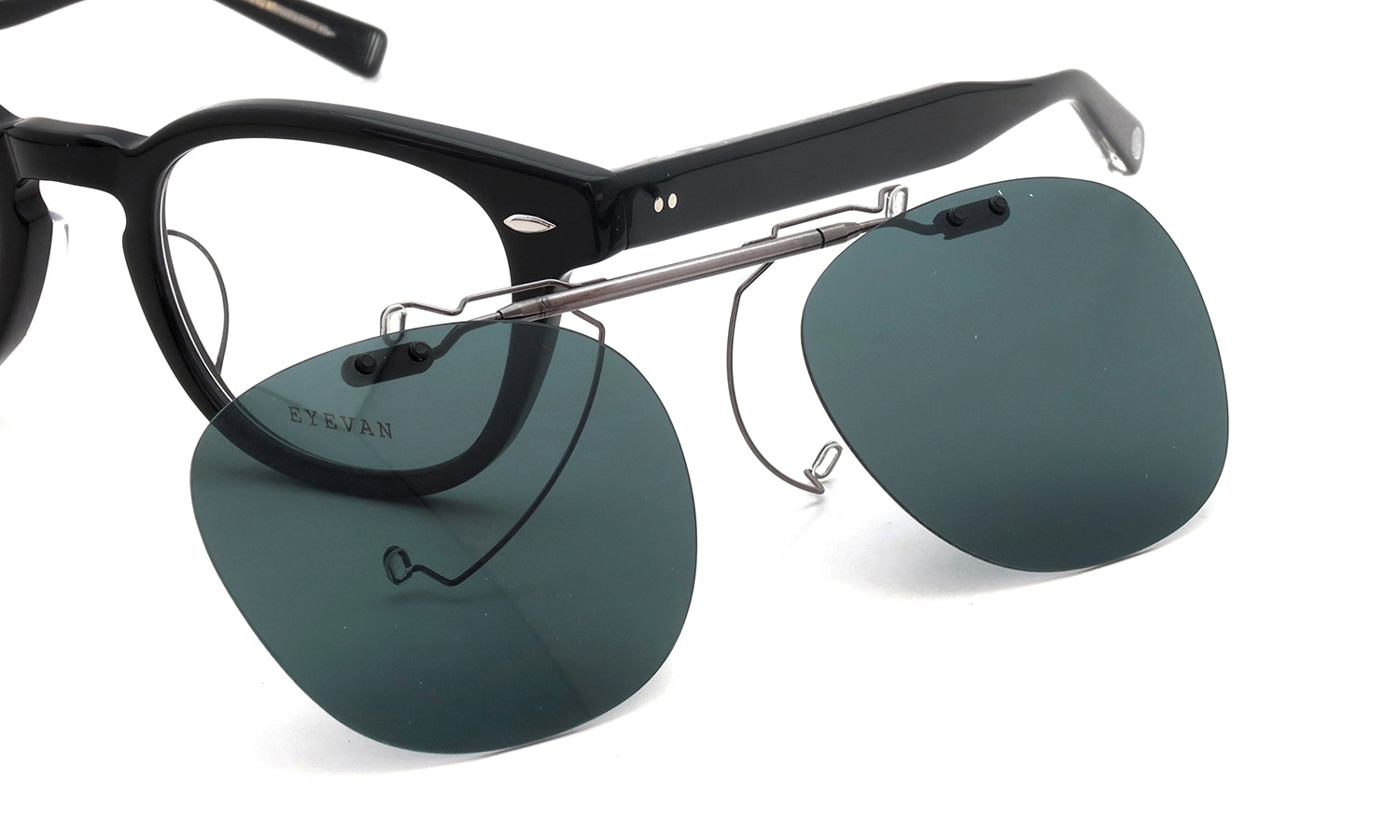 EYEVAN Webb専用クリップオンサグラス 偏光グリーンブルーレンズ