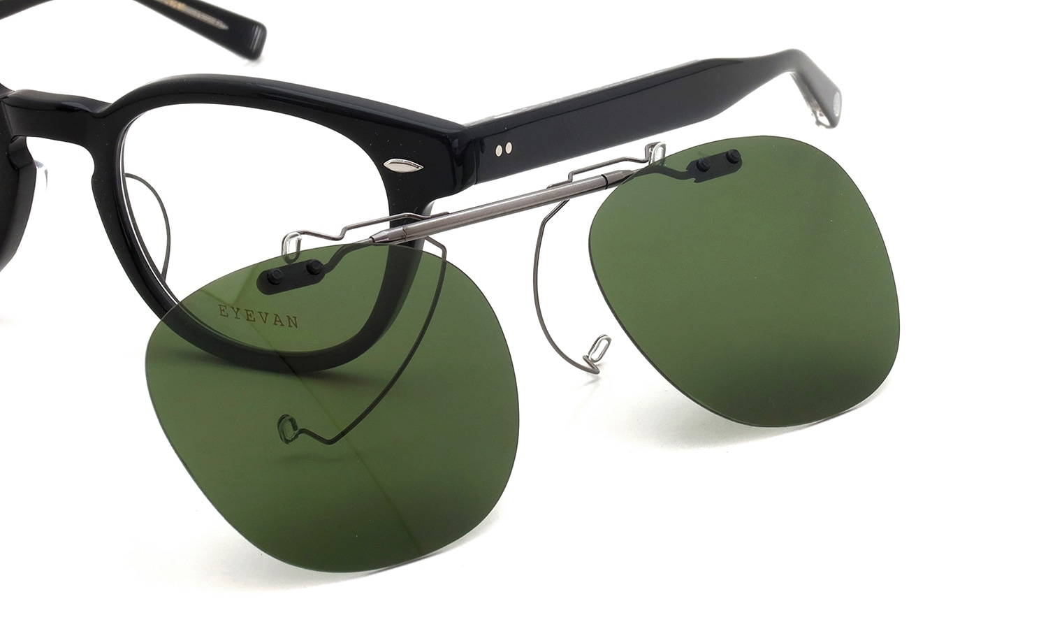 EYEVAN Webb専用クリップオンサグラス 偏光ヴィンテージグリーンレンズ
