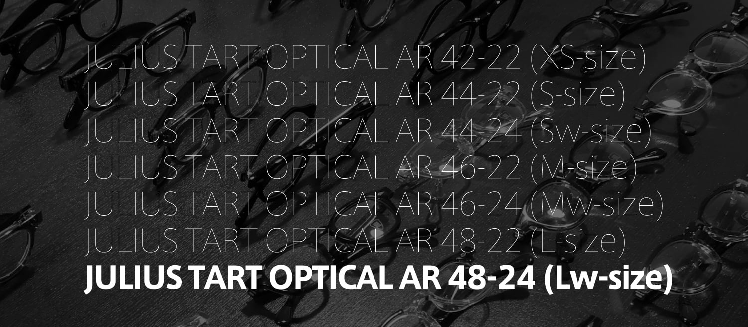ポンメガネオリジナル JULIUS TART OPTICAL AR-48-24 フレーム一覧