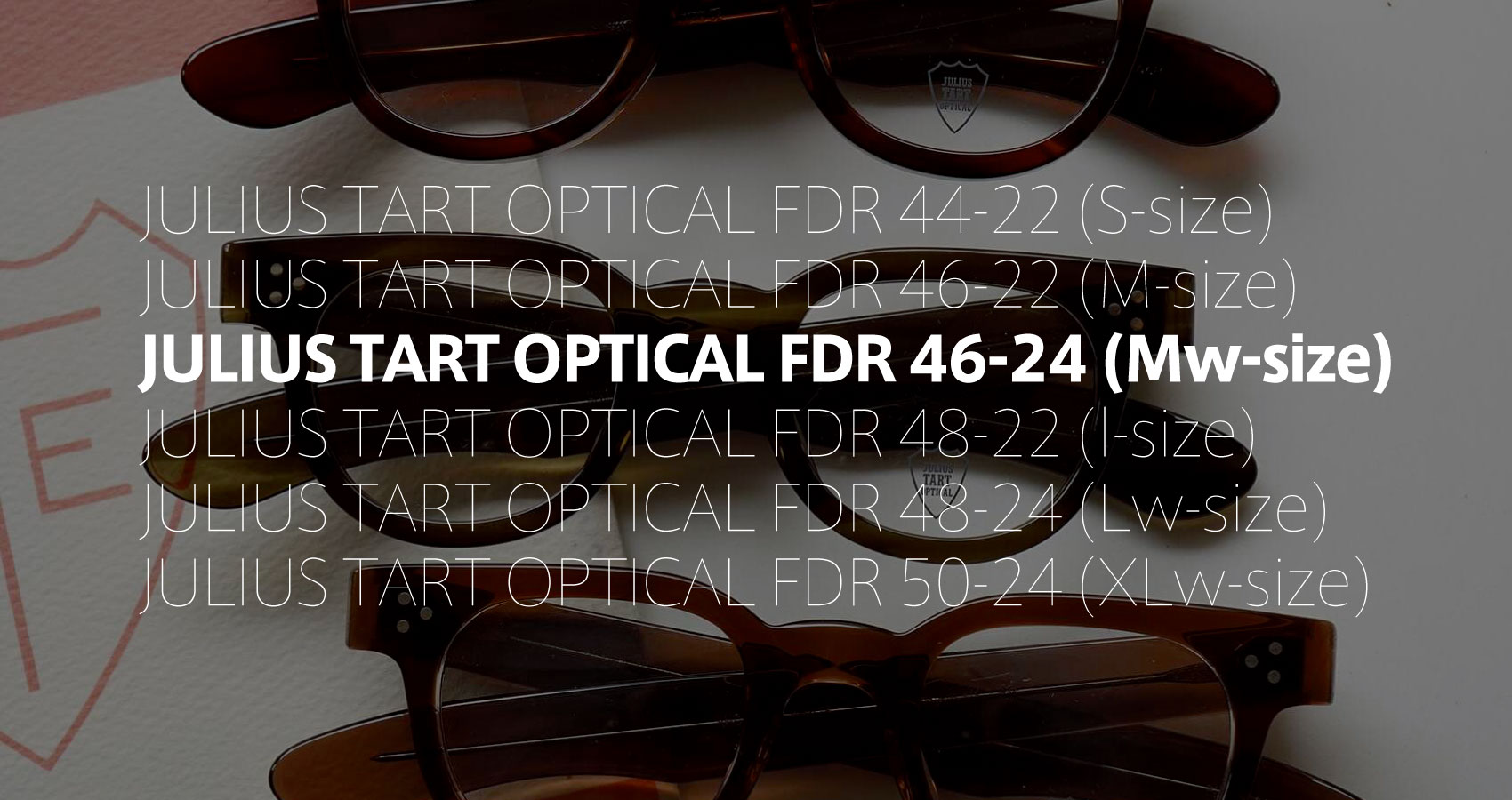 JULIUS TART OPTICAL FDR-46-24 フレーム一覧