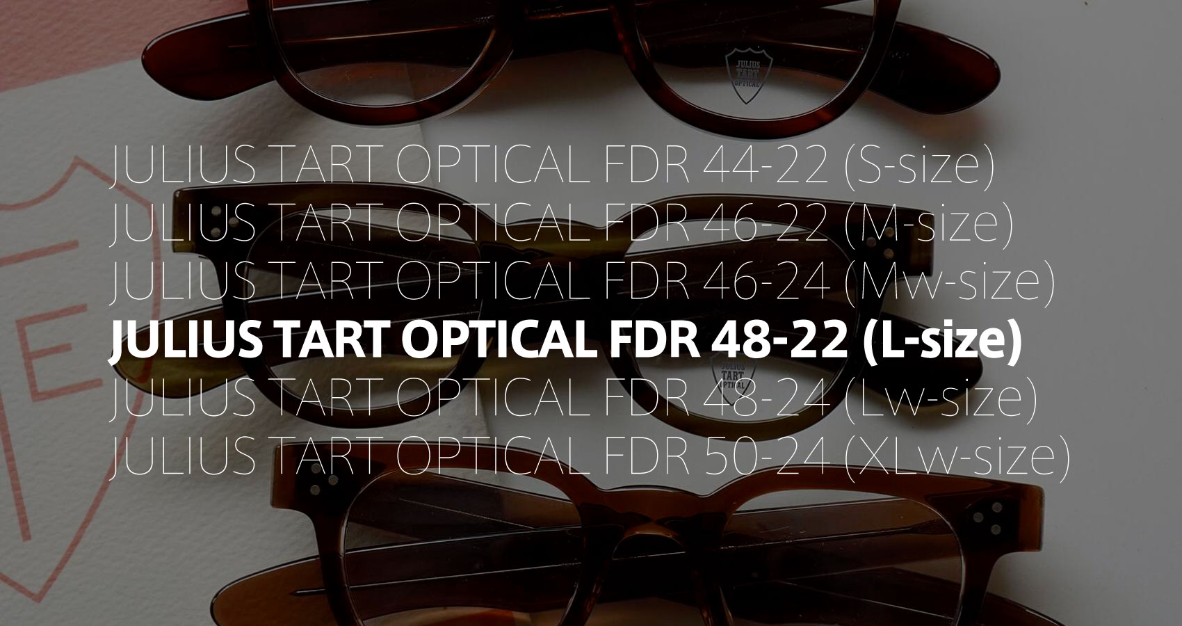 JULIUS TART OPTICAL FDR-48-22 フレーム一覧