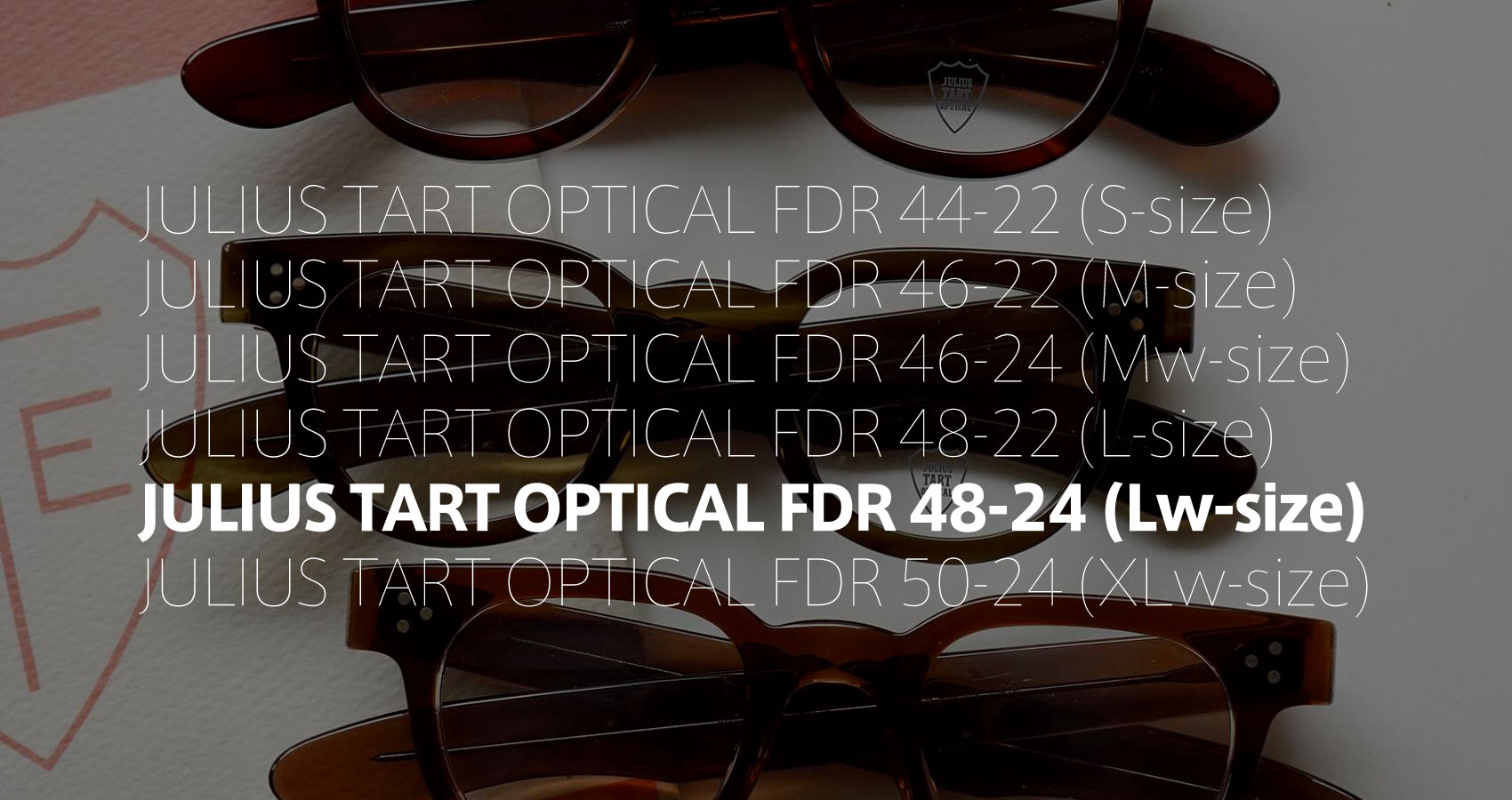 JULIUS TART OPTICAL FDR-48-24 フレーム一覧