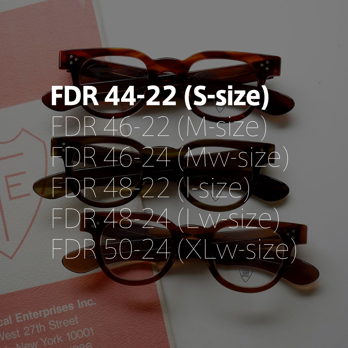 JULIUS TART OPTICAL FDR-44-22 フレーム一覧