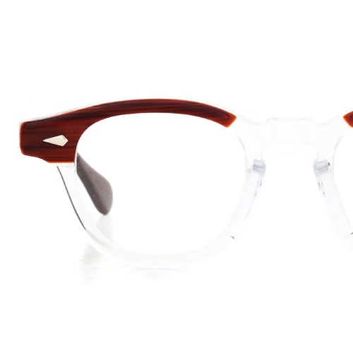 JULIUS TART OPTICAL メガネ通販 AR-46-22 RED WOOD CLEAR