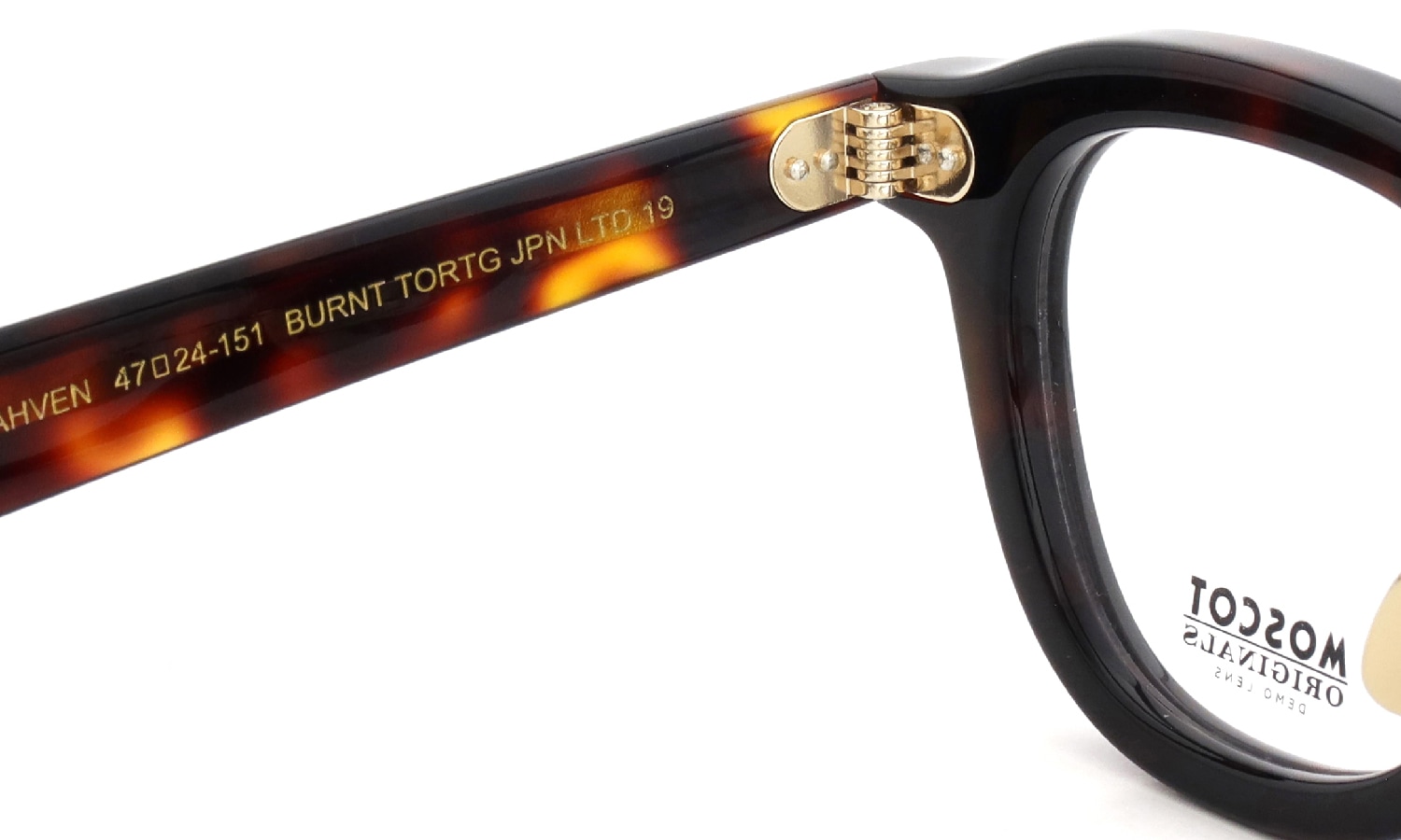 MOSCOT 限定生産メガネ通販 DAHVEN(47) BURNT TORTG 47□24 JPN LTD 19