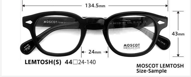 MOSCOT LEMTOSH / モスコット レムトッシュ BLACK 44