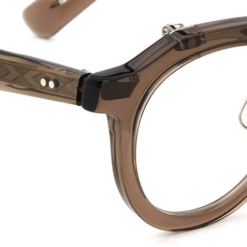 YELLOWS PLUS イエローズプラス 2026S/S 跳ね上げ単式メガネ JAKE C534 burnt umber/silver