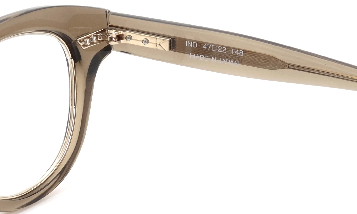 YUICHI TOYAMA. メガネ通販 U-128RS IND COL.03 Brown / White gold