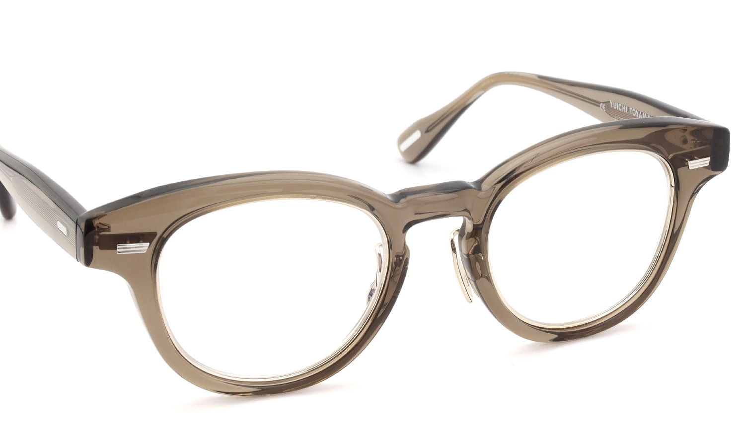 YUICHI TOYAMA. メガネ通販 U-128RS IND COL.03 Brown / White gold