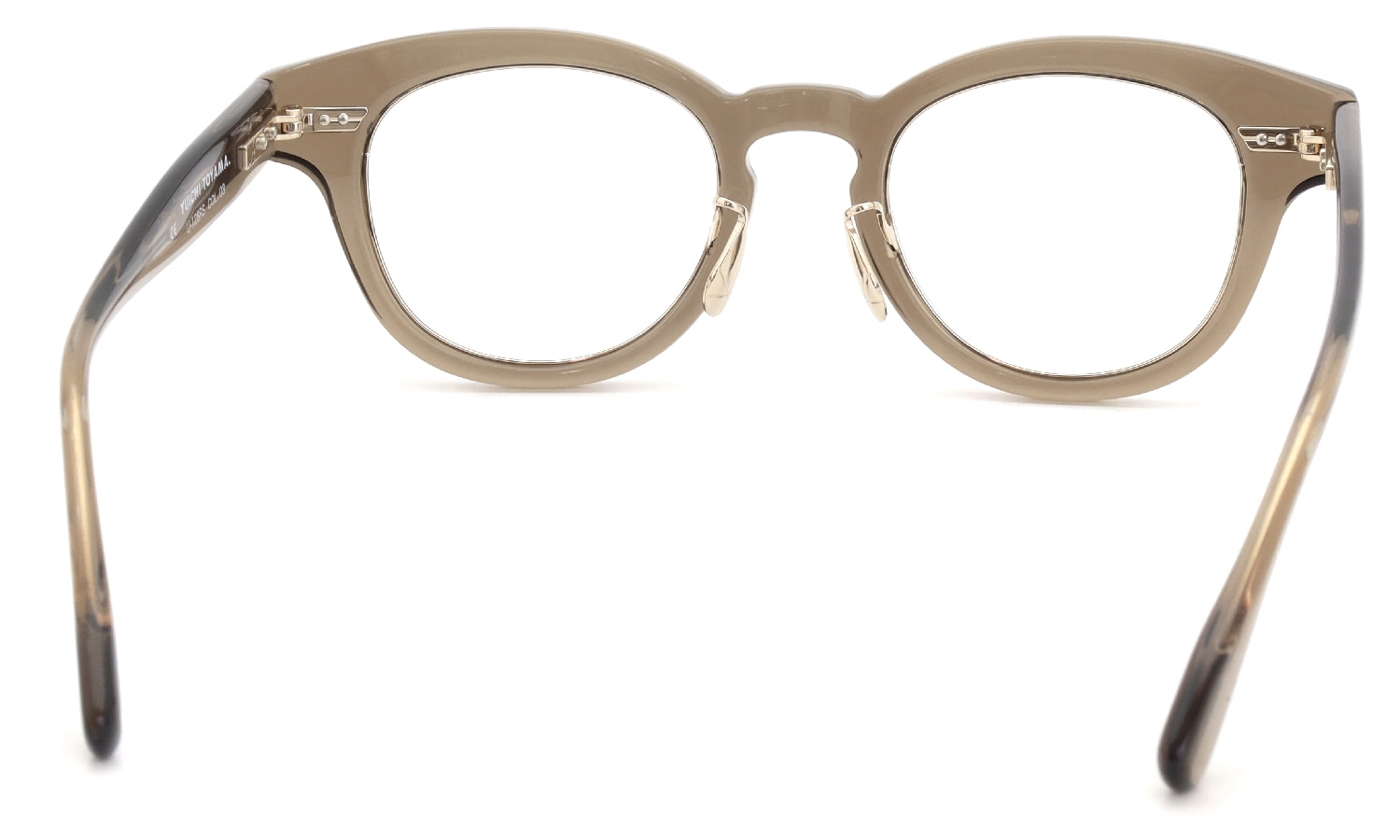 YUICHI TOYAMA. メガネ通販 U-128RS IND COL.03 Brown / White gold