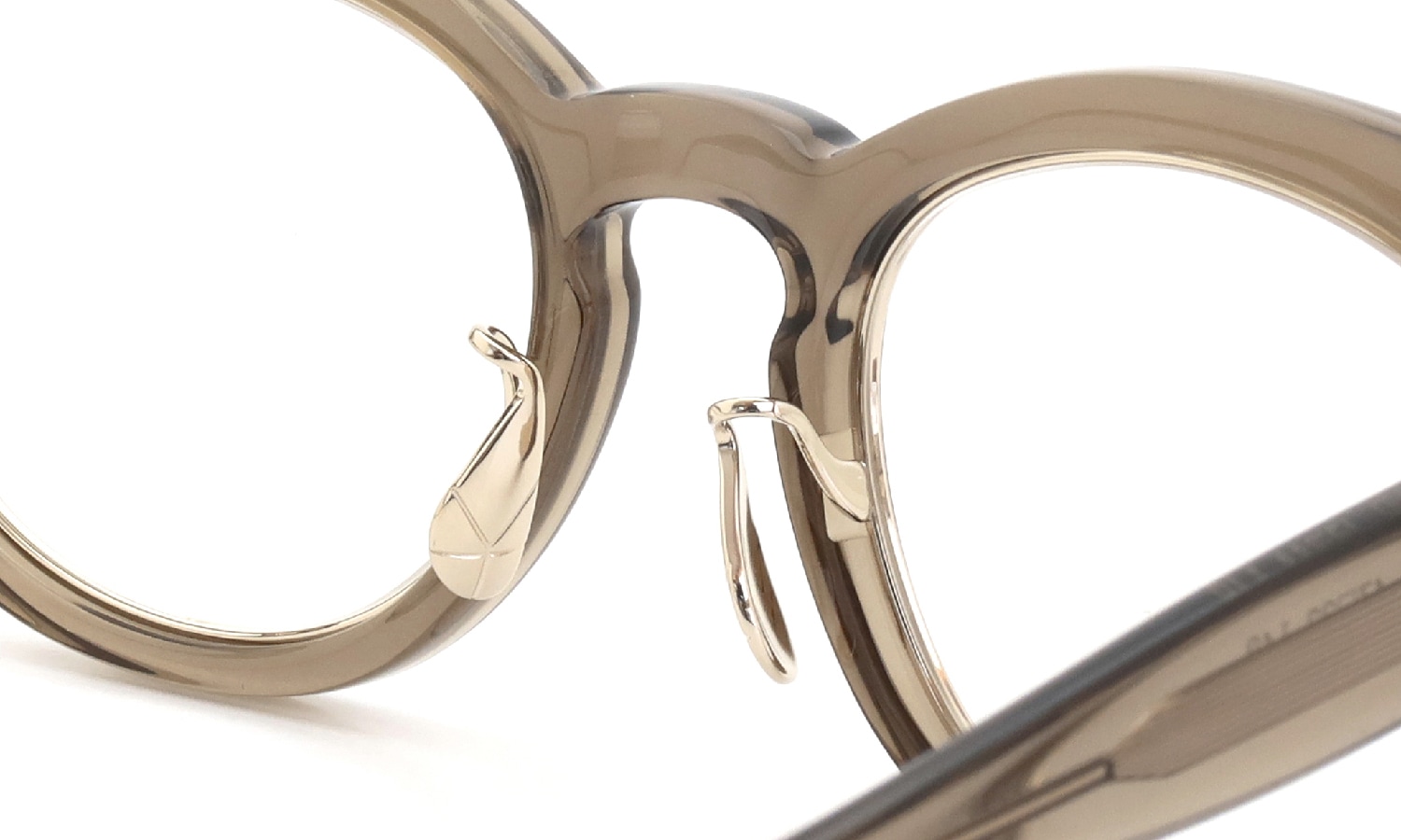 YUICHI TOYAMA. メガネ通販 U-128RS IND COL.03 Brown / White gold