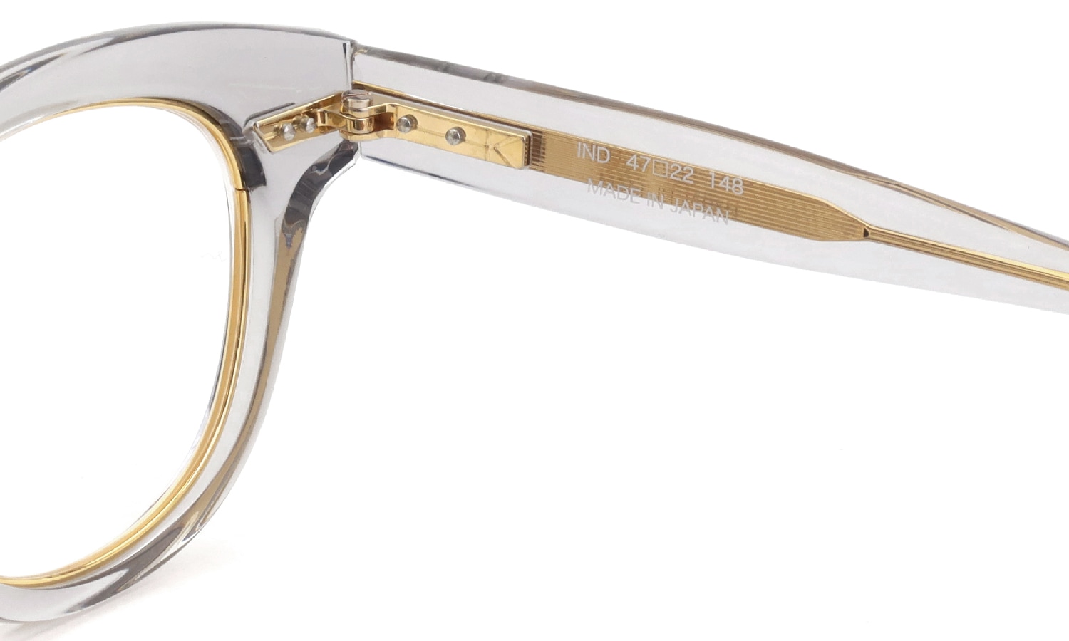 YUICHI TOYAMA. メガネ通販 U-128RS IND COL.04 Clear gray / Gold