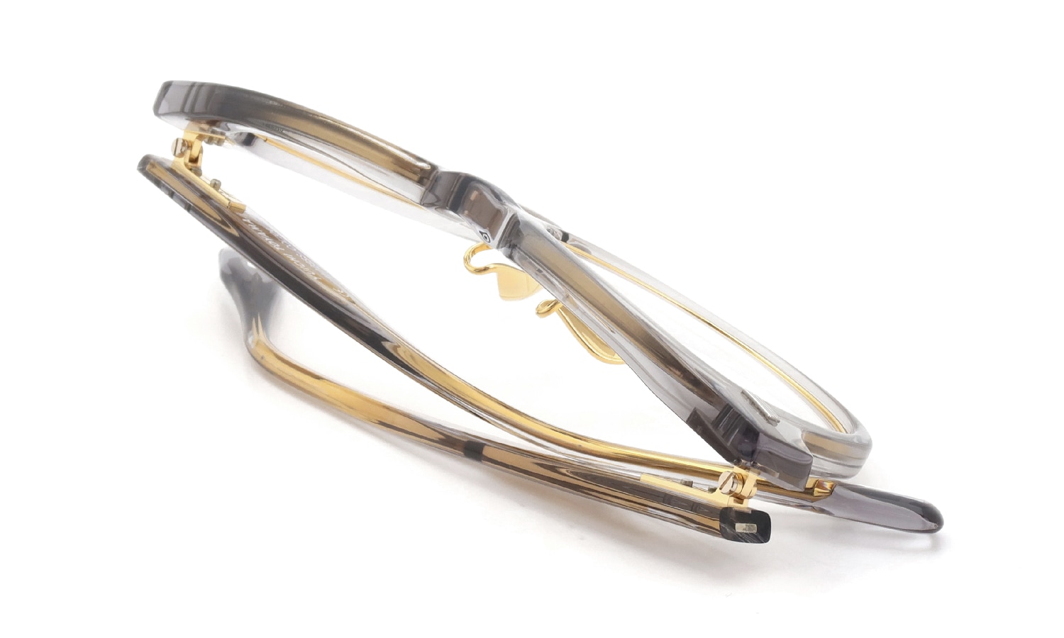 YUICHI TOYAMA. メガネ通販 U-128RS IND COL.04 Clear gray / Gold