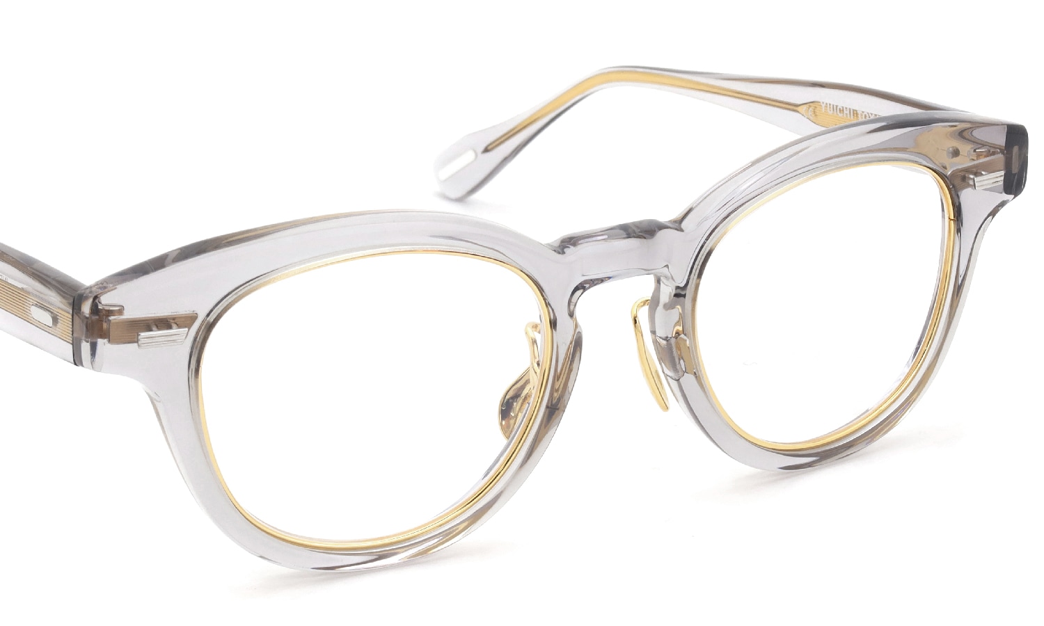 YUICHI TOYAMA. メガネ通販 U-128RS IND COL.04 Clear gray / Gold