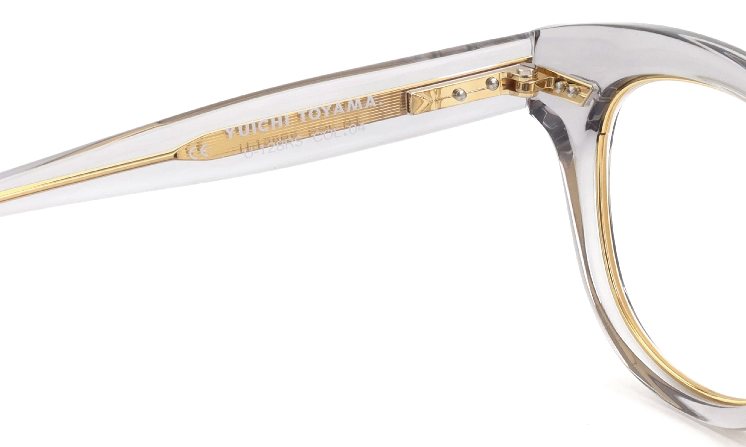 YUICHI TOYAMA. メガネ通販 U-128RS IND COL.04 Clear gray / Gold