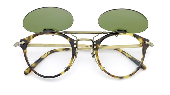 クリップオンサングラス OLIVER PEOPLES OP-505 DTB VG/AG 開いた状態