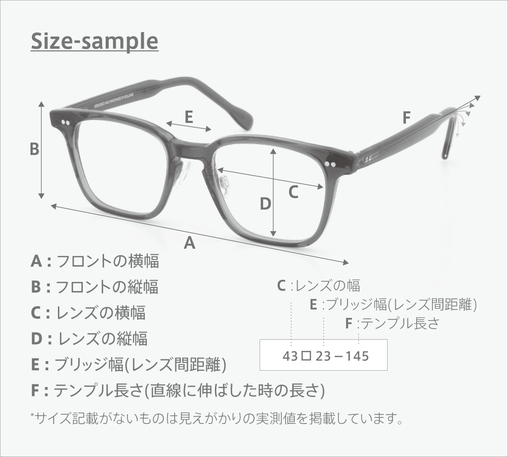 フレームの寸法について