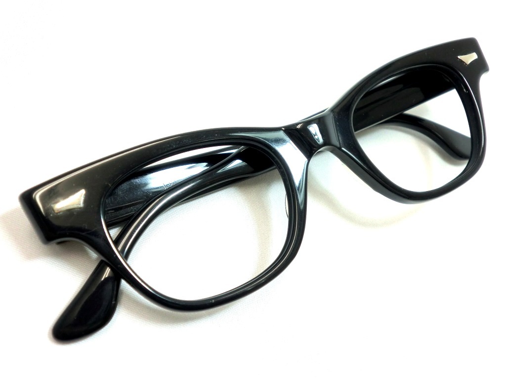 TART Optical 推定1950年代 ヴィンテージメガネ通販 COUNTDOWN カウントダウン BLACK 44-22 (取扱店：大宮