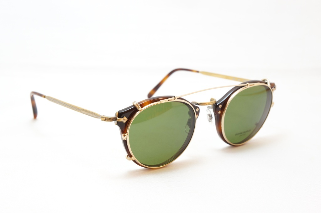 OLIVER PEOPLES オリバーピープルズ クリップオンサングラス通販 純正OP-505用 ゴールド/グリーン (取扱店：浦和) ポンメガネ