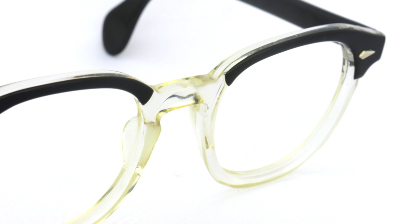 American Optical ヴィンテージ 60s ウイング鋲 BLACK/CLEAR 48サイズ 9