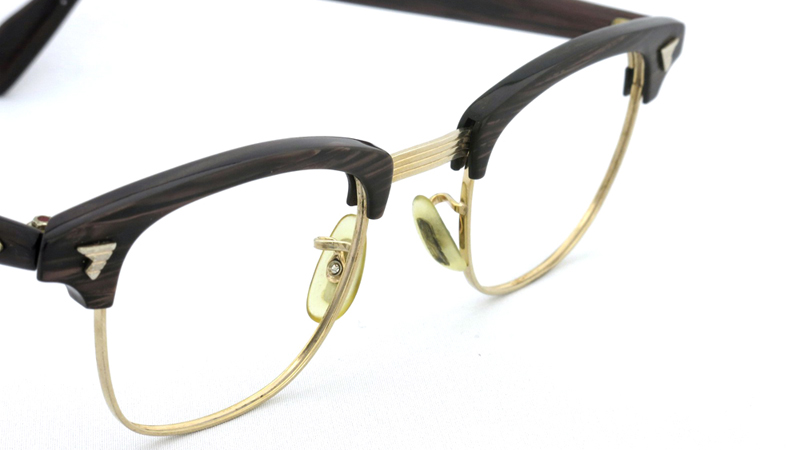 American Optical アメリカンオプチカル 22 1/10-12KGF ブラウンササ/ゴールド 9