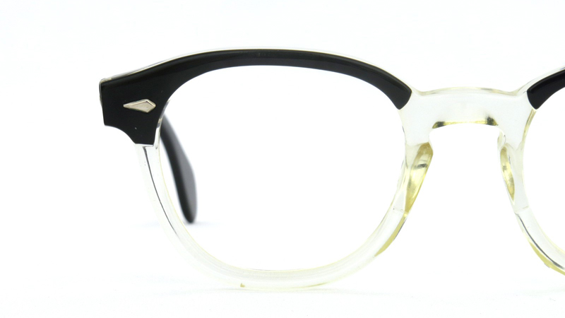 American Optical ヴィンテージ 60s ウイング鋲 BLACK/CLEAR 48サイズ 11