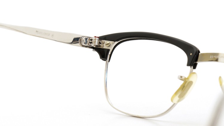 American Optical 60s マルコムX ウイング鋲 1/10 12KGF 6 44-22 ブラック/ホワイトゴールド 7