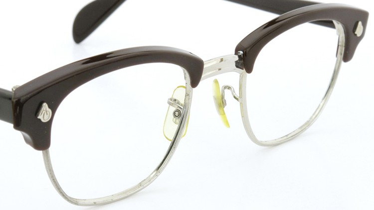 American Optical 1960s〜1980s サーモント 6 4-3/4 AO鋲  チョコレート/シルバー 48size 6