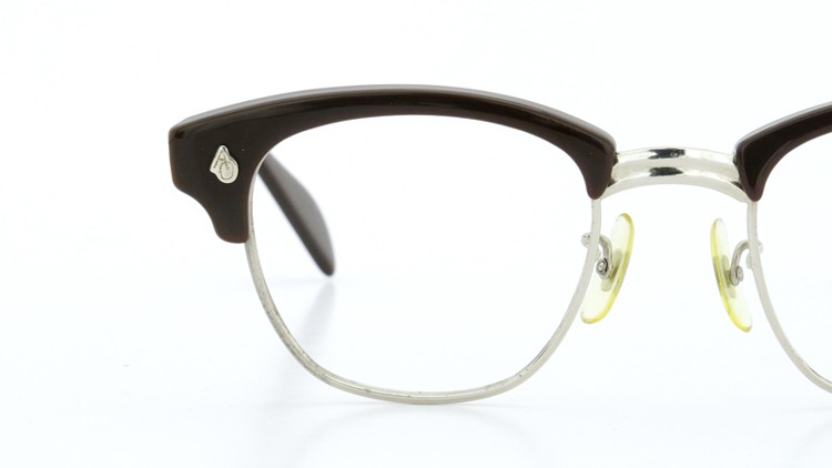 American Optical 1960s〜1980s サーモント 6 4-3/4 AO鋲  チョコレート/シルバー 48size 11