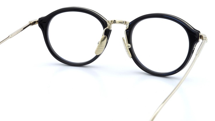 THOM BROWNE. (トムブラウン)メガネ TB-011A 46size BLACK/SHINY 12K GOLD BRIDGE&TEMPLES イメージ7