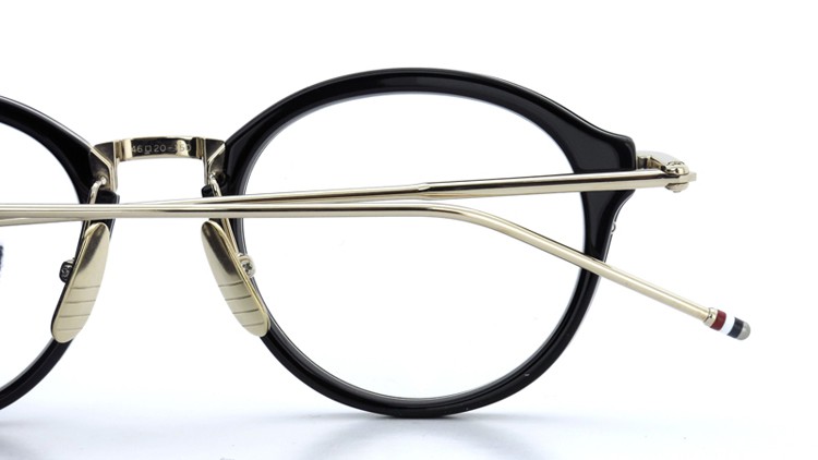 THOM BROWNE. (トムブラウン)メガネ TB-011A 46size BLACK/SHINY 12K GOLD BRIDGE&TEMPLES イメージ14