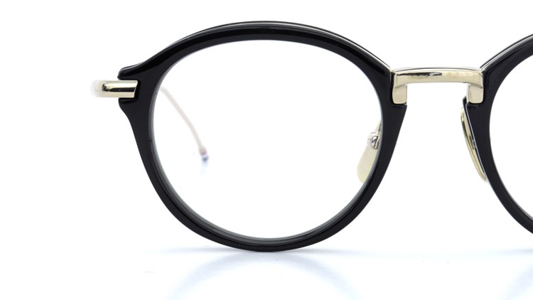 THOM BROWNE. (トムブラウン)メガネ TB-011A 46size BLACK/SHINY 12K GOLD BRIDGE&TEMPLES イメージ15