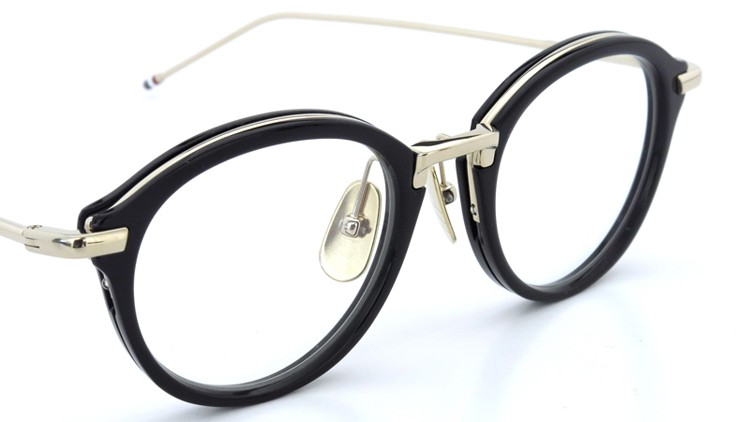 THOM BROWNE メガネ 生産終了通販 TB-011-A 46size BLACK/SHINY 12K