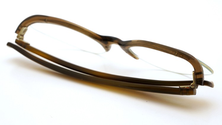 FRANCE-Vintage 1970s BROW FRAME BROWN/HORN 51-19 12