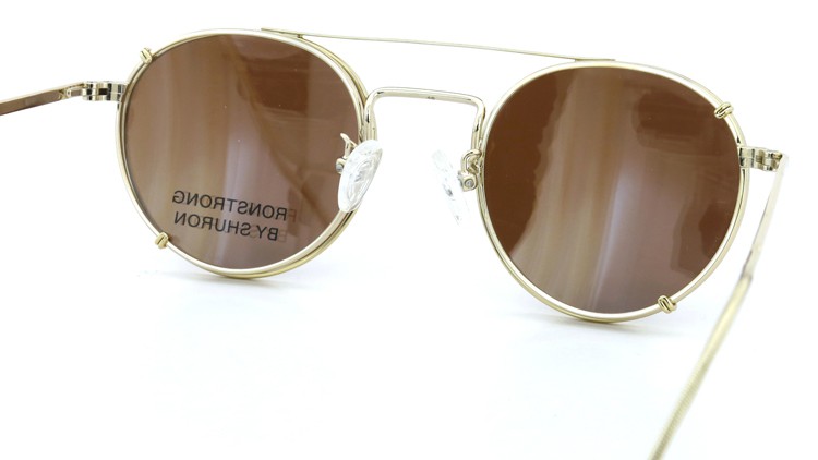 SHURON（シュロン） メガネフレーム RONSTRONG 46size Gold with clipon sunglass 8