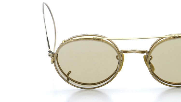 American Optical アメリカンオプチカル (AO)Vintage ヴィンテージ メガネ+クリップオン SQUIRE 1/10-12KGF with CLIPON Light-Brown-Lense 17