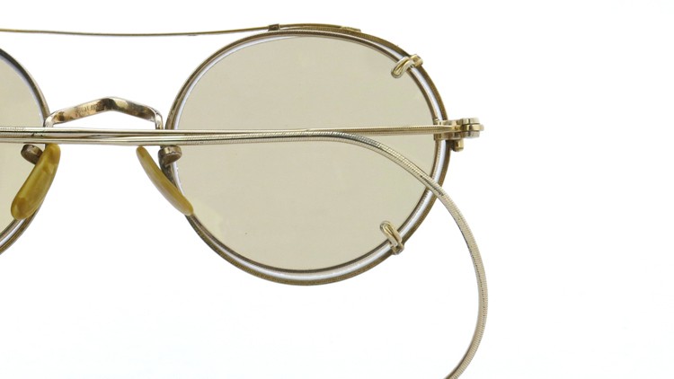 American Optical アメリカンオプチカル (AO)Vintage ヴィンテージ メガネ+クリップオン SQUIRE 1/10-12KGF with CLIPON Light-Brown-Lense 16