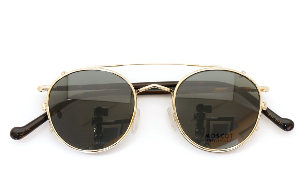 MOSCOT モスコット メガネ 純正クリップオンセット ZEV ゼヴ 46size通販 Col.Tortoise/Gold +グリーンレンズ